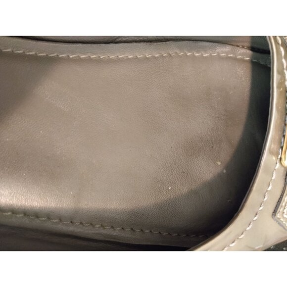 Louis Vuitton Greenish/Grey Patent Leather Oxford Slip on Ballet Flat. Size 40 - Picture 10 of 16